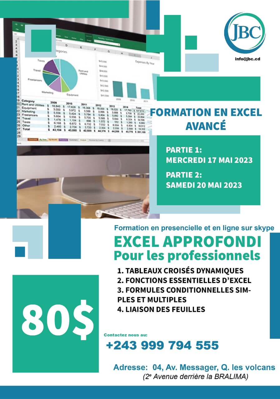 Formation en Excel Professionnel (Pas pour les débutants)