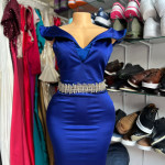 Robe bleu sublime, chic et élégante