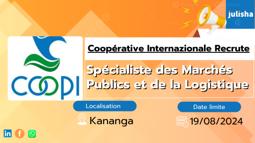 Spécialiste des Marchés Publics et de la Logistique