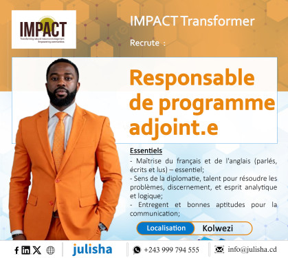 Responsable de programme adjoint.e
