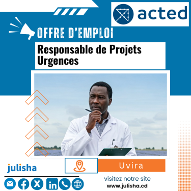Responsable de Projets Urgences