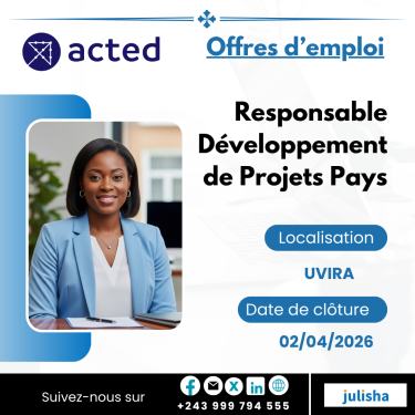 Responsable Développement de Projets Pays