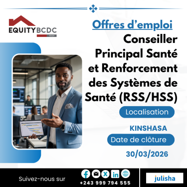 Conseiller Principal Santé et Renforcement des Systèmes de Santé (RSS/HSS)
