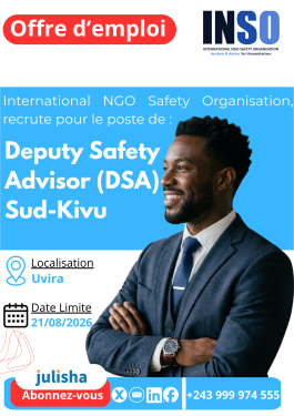 Deputy Safety Advisor (DSA)- Sud-Kivu